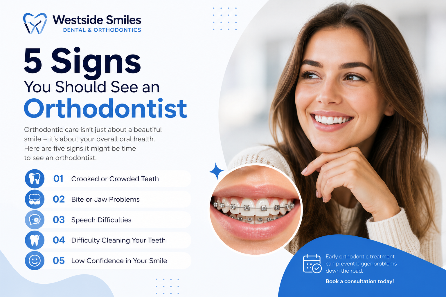 Westside Smile orthodontics signs
