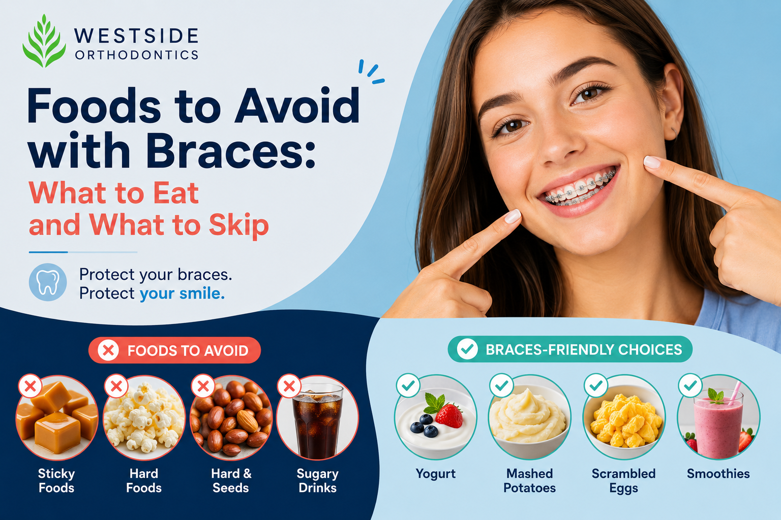 Foods to avoid with braces at Westside Orthodontics